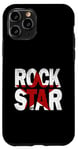 Coque pour iPhone 11 Pro Graphisme rouge vintage Red Rock Star