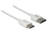 DELOCK – Cable High Speed HDMI with Ethernet - HDMI-A male > HDMI Mini-C male 3D 4K 0.25 m Slim 