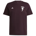 adidas T-skjorte Icon Beckham Graphic - Burgunder, størrelse X-Small