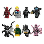 8-pack Superhjälte Deadpool Venom Batman Thor Dockor Leksaker Barn Sammansatta Byggklossar Leksak