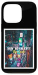 Coque pour iPhone 13 Pro Cool New York City Times Square Skyline Illustration Graphic