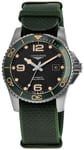 Longines L3.781.4.05.2 Hydroconquest Vihreä/Tekstiili Ø41 mm