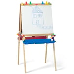 Melissa & Doug Ensemble d'art pour enfants avec chevalet en bois, Chevalet d'art pour tout-petits Arts et artisanat enfants de 3 à 6 ans +, Chevalet de tableaux blanc et noir effaçable pour enfants