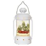 EMOS Lanterne de Noël LED décorative avec voiture rouge, blanc chaud, pour l'intérieur IP20, fonctionne avec piles (3 x AA), décoration de Noël, boule à neige, minuterie 6/18 h, 10,5 x 19,5 cm