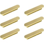 6pcs poignées Laiton Brossé Poignee de Meuble Cuisine Or -poignées de placard Poignée de Meuble en Laiton Brossé Entraxe 96mm