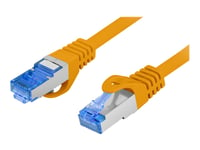 Lanberg - Patch-Kabel - Rj-45 (Hane) Till Rj-45 (Hane) - 20 M - 6 Mm - S/Ftp - Cat 6A - Formpressad, Tvinnad, Hakfri, Halogenfri - Ral 1028, Orange