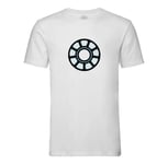 T-Shirt Homme Col Rond Iron Man Arc Reactor Super Héros Bd Film Geek