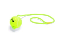 Karlie Dog Tennisball+Rope Yel 18X8