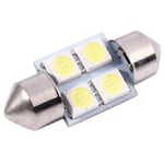 Dc 12V 30Mm 4 5050 Smd Auton Sisustus Dome Festoon Led Light Valkoinen 2 Kpl