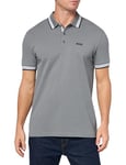 BOSS Paddy Men's Curved Polo Shirt, Mushroom Grey, XXL