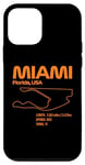 Coque pour iPhone 12 mini Circuit de course à Miami Formula Racing Circuits Sport