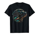 Cute black Labrador Dog on black Labrador Retriever Lover T-Shirt