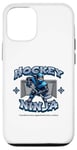 Coque pour iPhone 12/12 Pro Joueur ninja de hockey sur glace