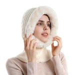 Balaclava mössa Plysch mössa VIT - stock White