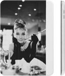 Audrey Hepburn Breakfast At Tiffany's Étui Pour Ipad 2020 (10.2in) Avec Porte-Stylos, Résistant Aux Chocs, Mise En Veille/Réveil Automatique, Coque De Protection Transparente À Trois Volets