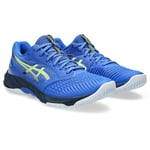 ASICS Men's Netburner Ballistic FF 3 Sneaker, Illusion Blue Glow Yellow, 5.5 UK