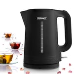 Duronic Electric Kettle EK17 Cordless Kettles Hot Water Boiler Electrical Heating with Fast Boil Dry Protection Quiet Electronic Kitchen Kettle for Boiling Water Tea Coffee Hot Chocolate Soup, Black