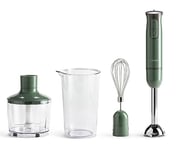 Tognana Iridea Hand Blender with Beater Whisk, 600 ml Tumbler and 500 ml Chopper, Sage Green