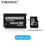 TISHRIC-Lecteur de carte Micro SD SDHC TF vers Memory Stick,adaptateur MS Pro Duo pour jeu,PSP,appareil photo - Type Single Port