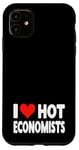 Coque pour iPhone 11 I Love Hot Economists Heart – Husband Micro Marco Economics