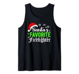 Firefighter Gift Fireman Fire station Santa Xmas Christmas Tank Top