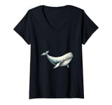 Womens Great Whale / Blue Whale / Sea Mammal / Giant Whale Gift V-Neck T-Shirt