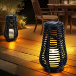 Lampes solaires pour l'extérieur Lampe de table solaire led Lampe suspendue Lanterne led de jardin effet flamme, avec effet de lumière dansante, 1x