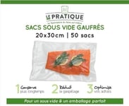 50 sachet sacs sous vide gauffré Le Pratique 20 x 30 cm