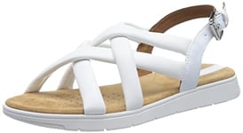 Geox D Dandra Sandales, Blanc, 35 EU