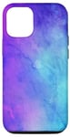 Coque pour iPhone 12/12 Pro Violet turquoise orage nuages dégradé