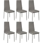 Jeobest - Lot de 6 Chaises de Salle à Manger,Chaise de Cuisine Cuir synthétique,pour Salle à Manger,Cuisine,Salle de Réunion,gris