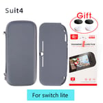 Rangement Pour Nintendo Switch Lite,Mini,Étui De Protection,4 Couleurs Ou 4 Ensembles - Type D-Gray-3in1