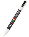 Posca Tusj PC-3M Hvit 0,9-1,3mm Bullet Shaped