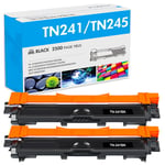 2 Black Toner Cartridge fits for Brother DCP-9015CDW HL-3140CW HL-3150CDW TN241