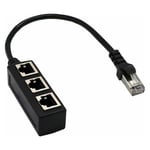 RJ45 Nätverk 1 till 3 Port Ethernet Adapter Adapter Kabel Nätverkskabel Splitter