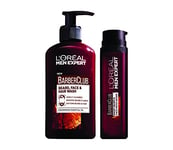 L’Oreal Men Expert Beard Care Kit for Men - Barber Club Beard, Face & Hair Wash