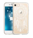 Coque Iphone 7 8 dreamcatcher blanc plume attrape reves