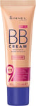 Rimmel London BB Cream 9-in-1 Lightweight Formula with Brightening Effect and SP