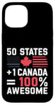 Coque pour iPhone 15 50 États + Canada = 100 % génial