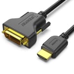 BENFEI Câble HDMI vers DVI, 1,8 m bidirectionnel DVI-D 24 + 1 mâle vers HDMI mâle Adaptateur Haute Vitesse 1080P Full HD Compatible pour Raspberry Pi, Roku, Xbox One, PS4 PS3