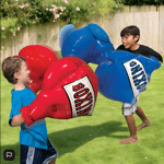 Banzai MEGA BOXING GLOVES  1 Pair Blue Oversized Inflatable Kid Safe NEW