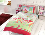 ENCHANTED GARDENS CHILDRENS DUVET SET - SINGLE KIDS BEDDING (PINK/MULTI)