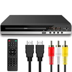 DVD-spelare för TV med HDMI, DVD-spelare som spelar alla regioner, CD-spelare för hemmastereosystem, HDMI & RCA-kabel ingår