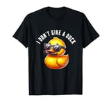 Funny Duck with Glasses and Mustache - I Don't Give a Duck T-Shirt