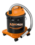 Ribimex PRCEN016, ASHMax Aspirateur à Cendres W 18 L avec Base, Amazon Exclusive, métal Plastique, Orange et Noir, 1000 Watts