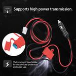 12V DC Power Cord Cable Cigarette Lighter Plug with Double fuse for Mobile Radio