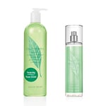 Elizabeth Arden, Duo Green Tea, Gel Énergisant pour le Bain et la Douche (500 ml) et Brume Parfumée Vaporisateur pour Femme (236 ml), Senteur Fraîche et Fruitée, Parfum Léger et Vif