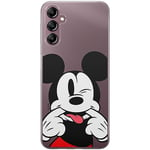 ERT GROUP Coque de téléphone Portable pour Samsung A14 4G/5G Original et sous Licence Officielle Disney Motif Mickey 052 Parfaitement adapté à la Forme du téléphone Portable, partiel imprimé