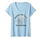 Womens Disney Winnie The Pooh Piglet And Pooh Bring On The Sunshine V-Neck T-Shirt