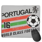 Euro 2016 Football Portugal Ball Grey Customized Designs Non-Slip Rubber Base Gaming Mouse Pads for Mac,22cm×18cm， Pc, Computers. Ideal for Working Or Game